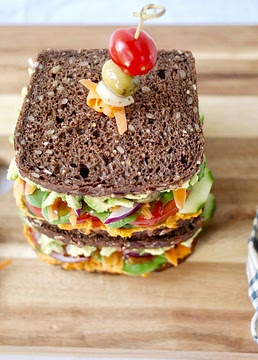 Loaded Avocado & Hummus Veggie Sandwich