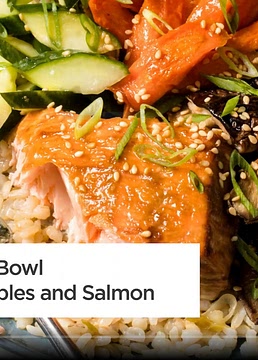 Brown Rice Bowl w/ Salmon and Vegetables