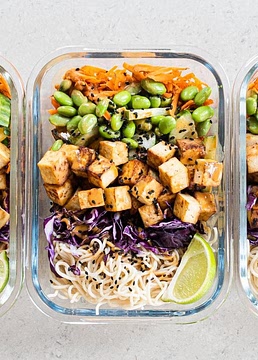 Summer Roll Bowl Meal Prep (high protein & vegan)