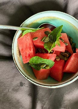 Watermelon, Mint and Sunflower Seed snack