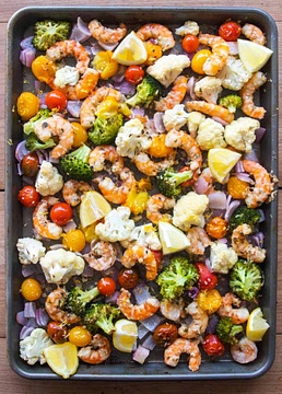 Sheet Pan Parmesan Shrimp and Veggies