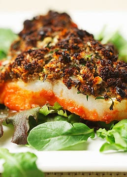 Cod with Mushroom-Herb Duxelles