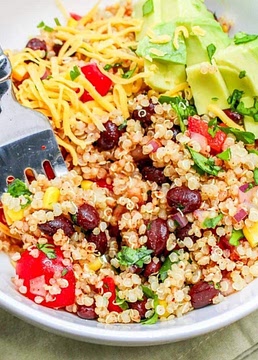 Healthy Vegetarian Southwestern Grain Bowl Recipe